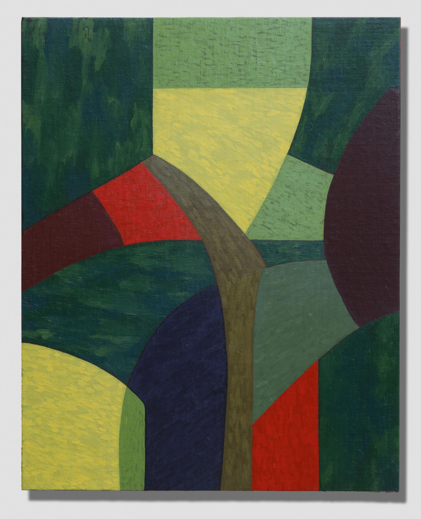 Lush Garden, oil & flashe on linen/wood, 15 x 12 inches, 2023